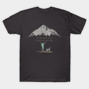 Hiking with dog T-Shirt